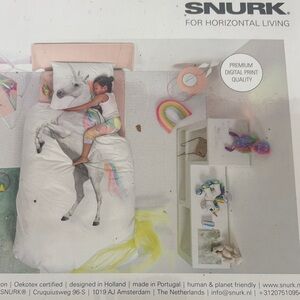 NEW IN PACKAGE SNURK Unicorn Duvet Cover + 2 pillowcase White